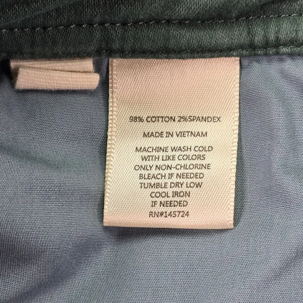 Onward Reserve Pants Mens 38x30 (38x29) Green 5 Pocket Stretch Casual Chino
